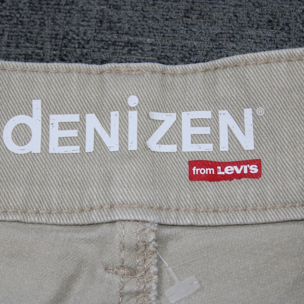 Denizen from Levi's Womens Khaki Chino Shorts Tan Double Button Cuffed Size 12 - Picture 7 of 13